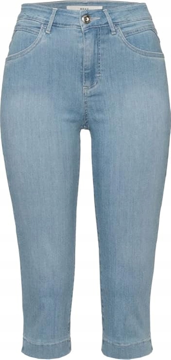 Brax Džíny Mom Jeans Střední Stav Modré Rybářky 42 6FA