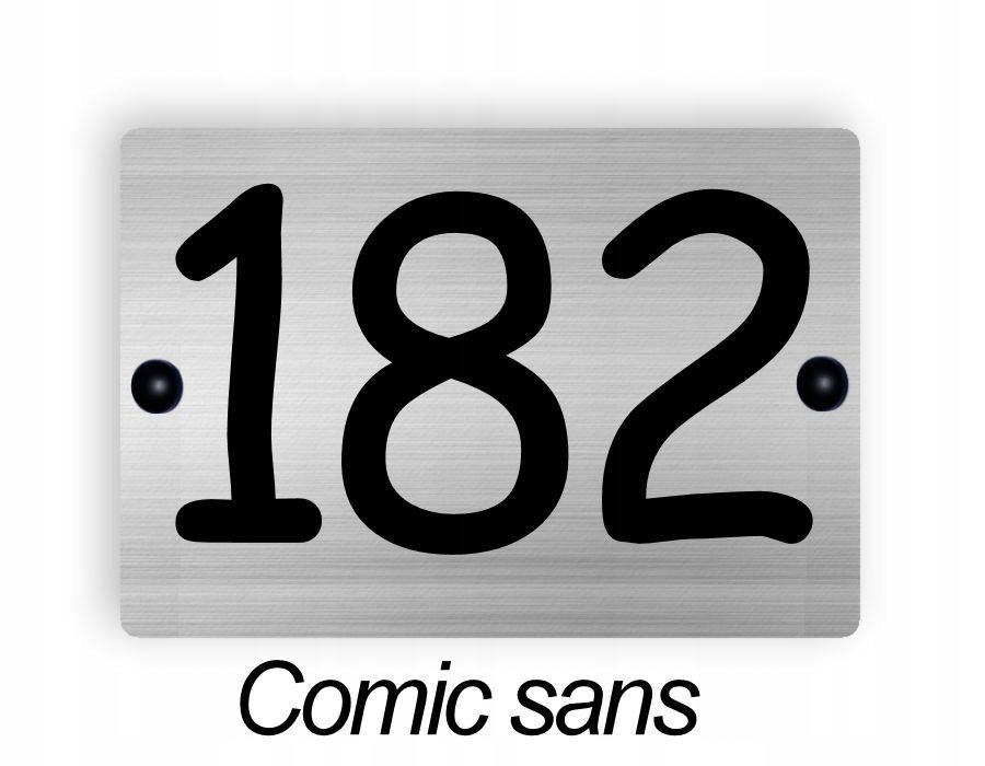 Tabliczka adresowa ALUMINIUM 3D Numer nr domu Długość 20 cm