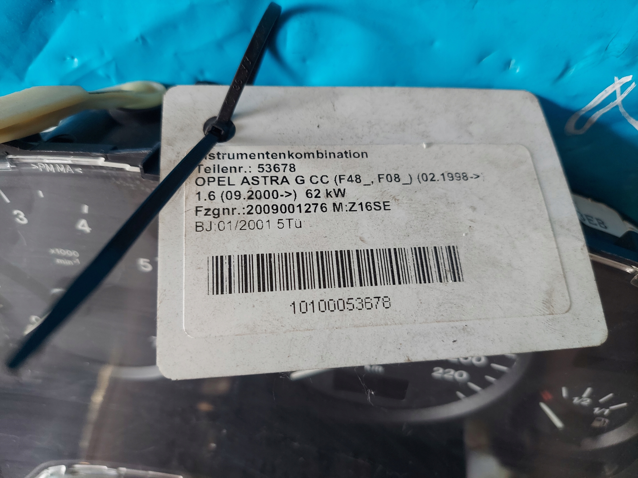 dials clock ASTRA G 1.6 B 09228753EB