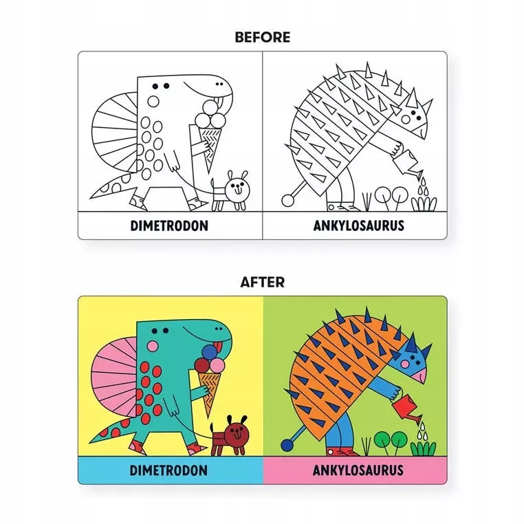 Książeczka do kąpieli Wesołe dinozaury Mudpuppy Kolor wielokolorowy