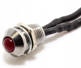 

Kontrolka Led 5/8 mm, 12V Red, przewód 20 cm