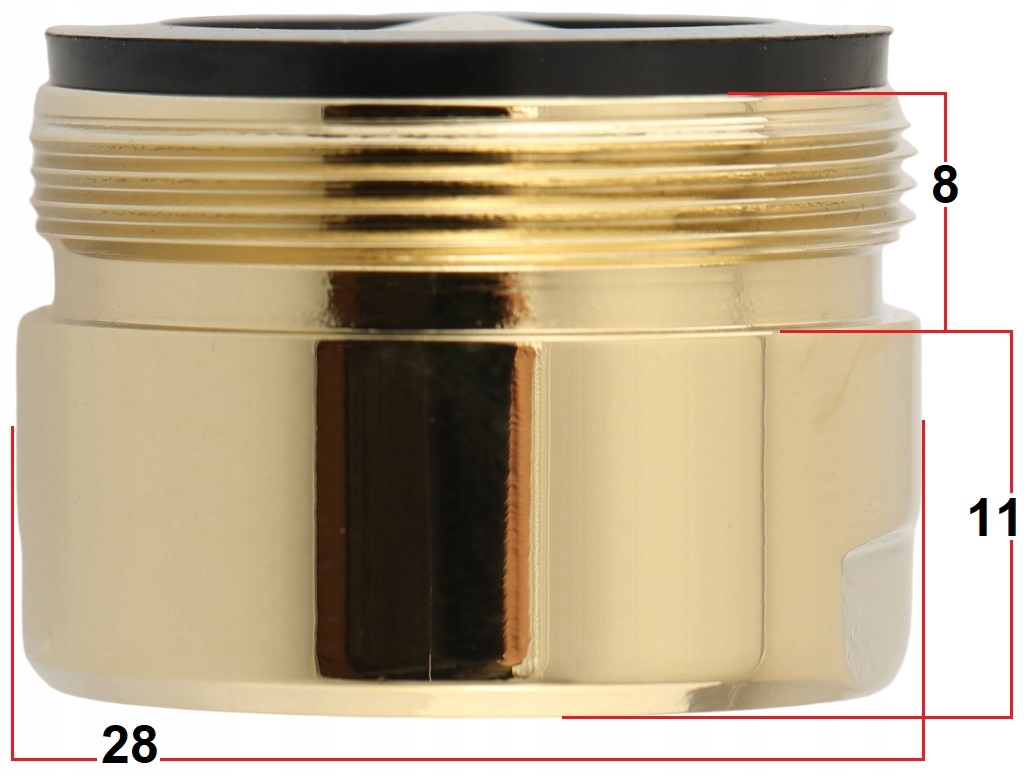 Perlator wannowy kolor złoty 28x1 Marka BiM Wodooszczędne