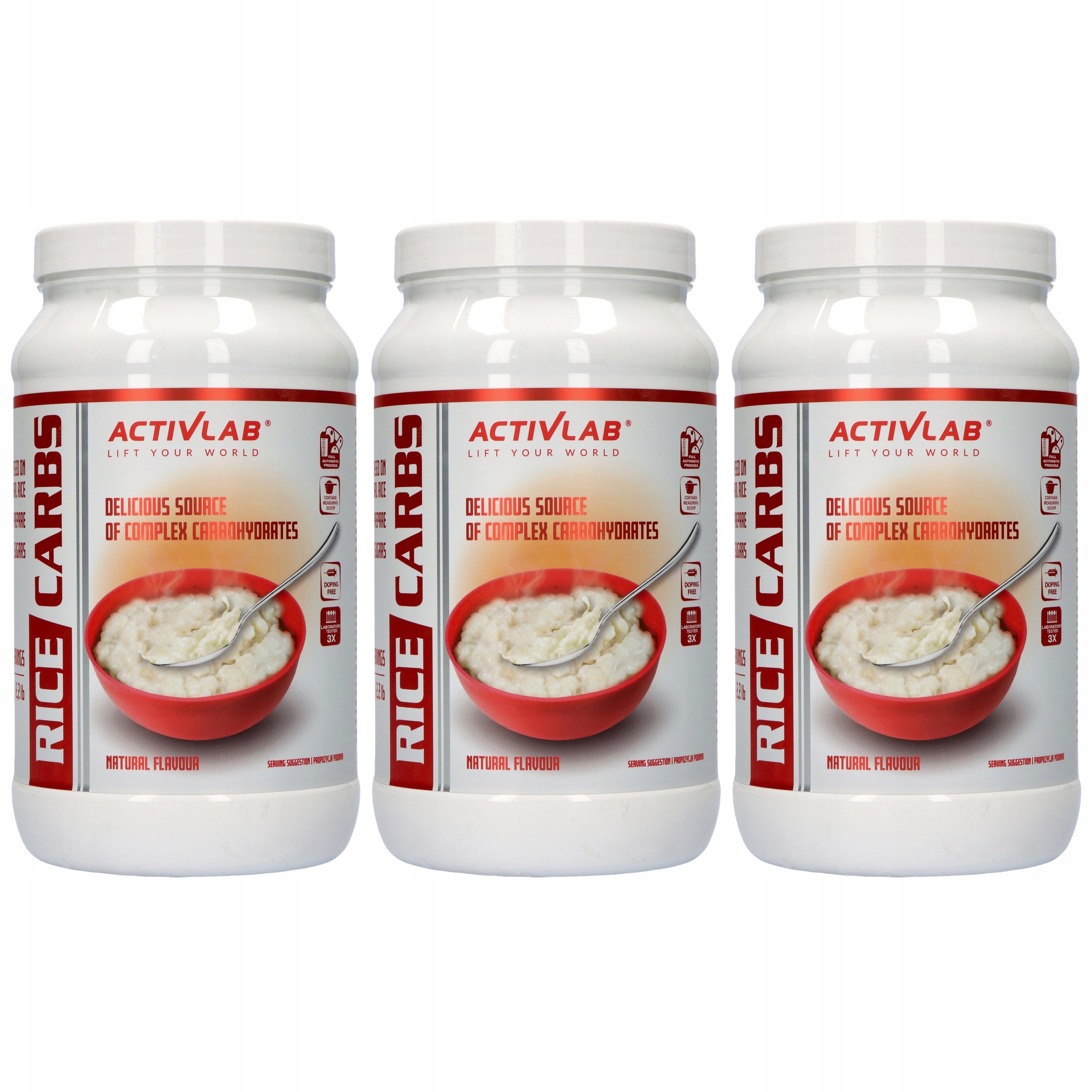 3x Activlab Rýžové kuličky 1000 g Rýžový kloček Sacharidy Regenerace Svaly