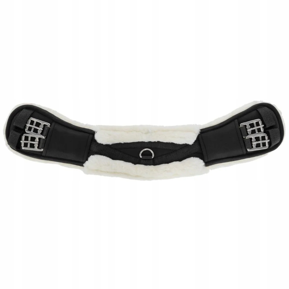 Popręg ujeżdżeniowy z futerkiem Covalliero czarny/beżowy 85 cm