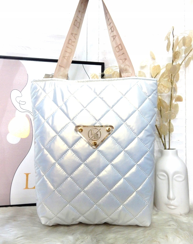 Torebka LAURA BIAGGI biała shopper Kolor biały