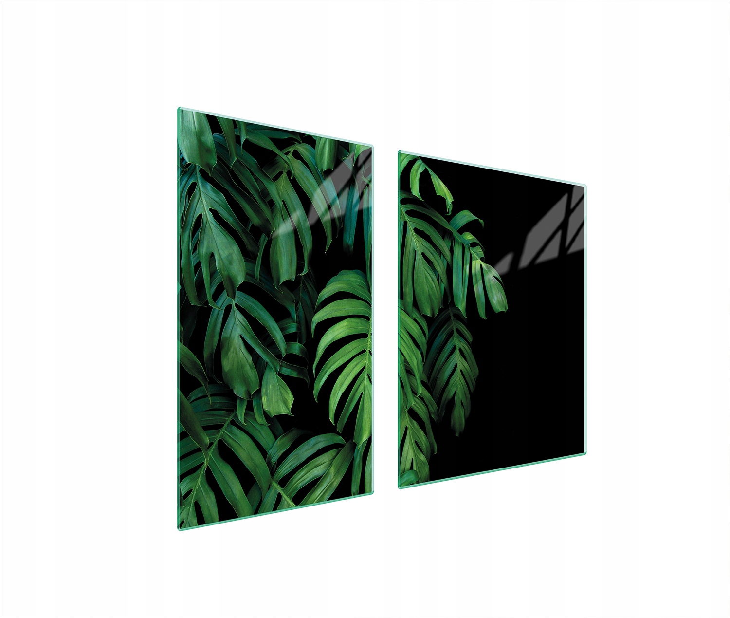 Skleněná Deska A Krájecí Deska 100x52 Monstera Tvrzené Sklo