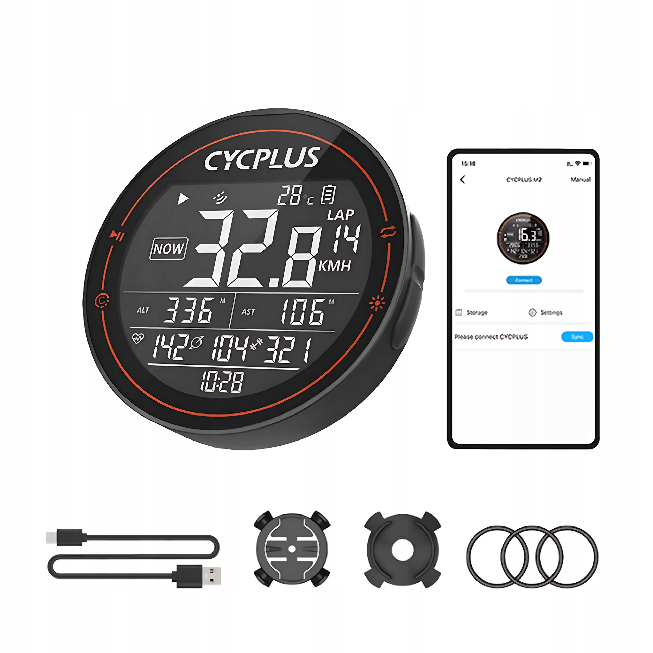Příslušenství Počítač bezdrátový Cyklopočítač Cycplus M2