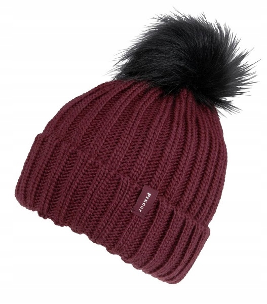 Czapka zimowa z pomponem Pikeur Beanie mulberry r. M 55-57