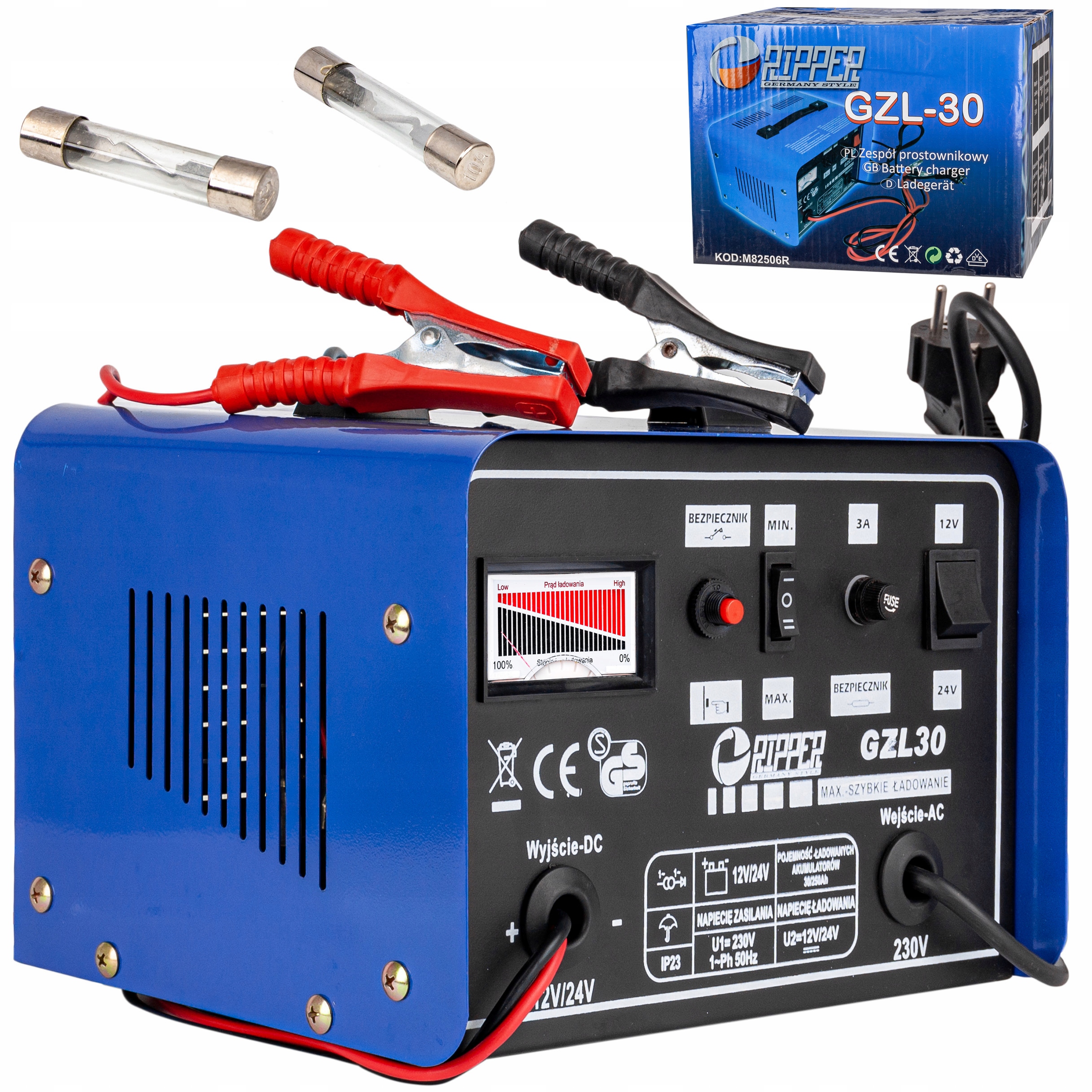 

Prostownik 12V 24V Funkcja Szybkiego Ładowania 30A
