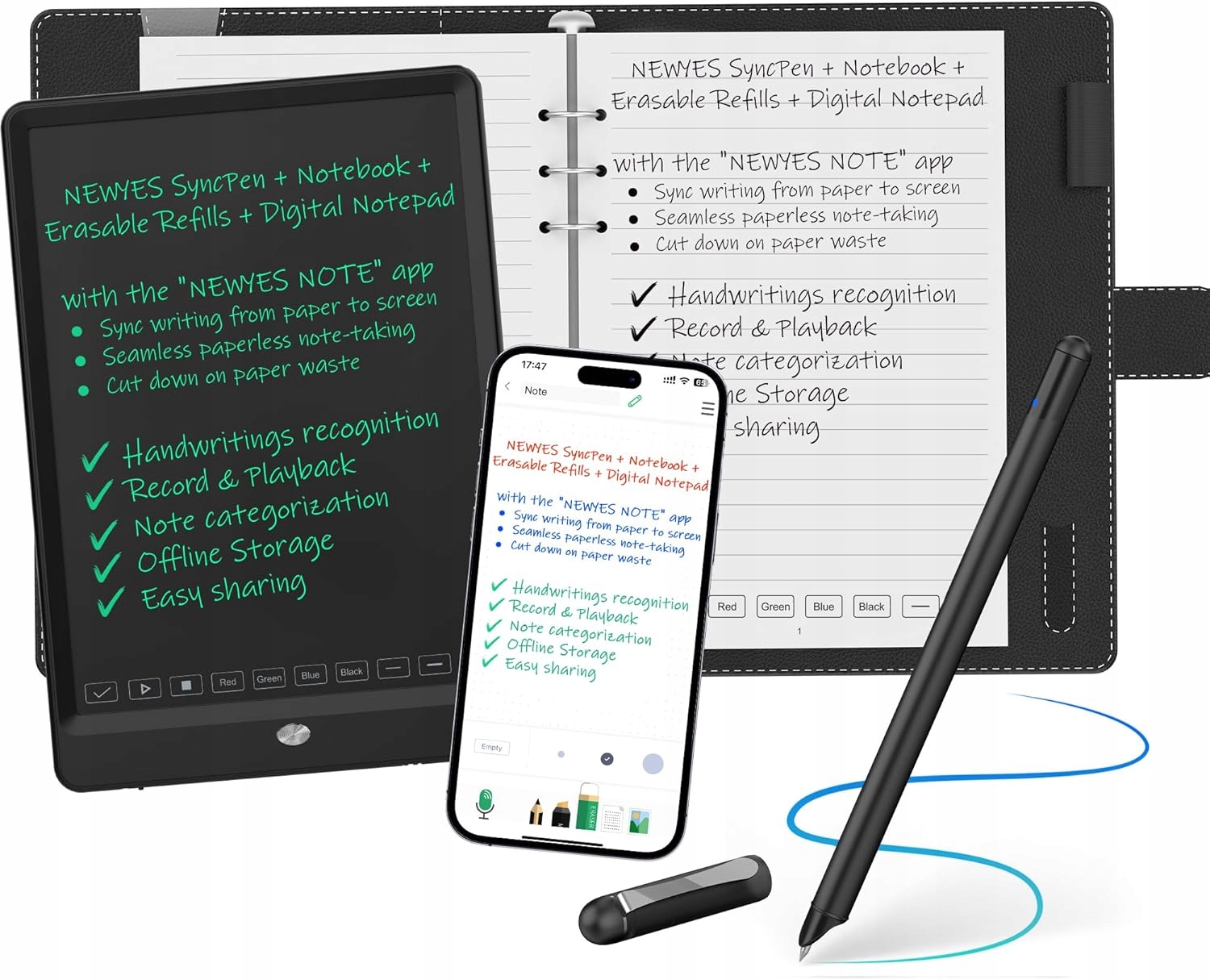 Digitální zápisník s chytrým perem Newyes SyncPen 1601 3.0 A5 LCD