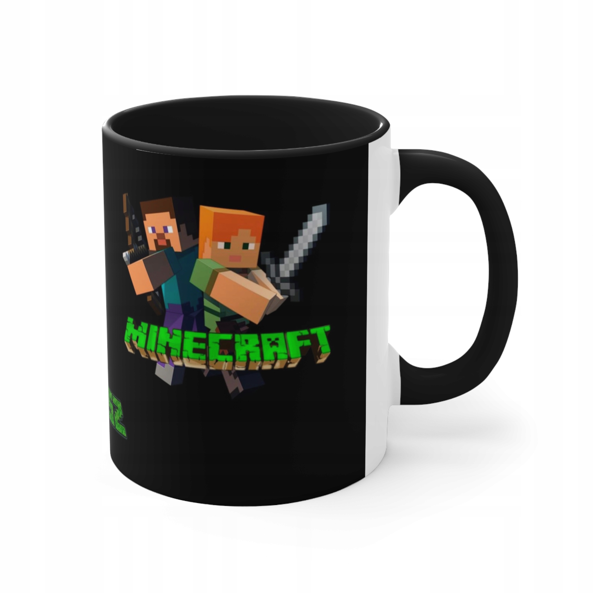 Kubek MINECRAFT czarny + imię dziecka Gratis!