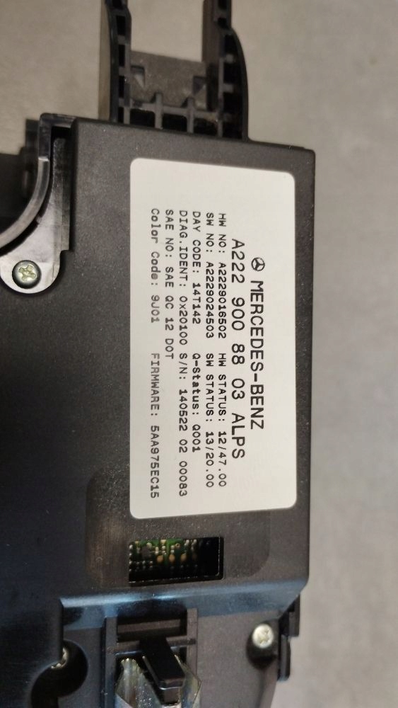 Mercedes-Benz S W222 2014 PANEL STEROWNIA Commandes A2229008803