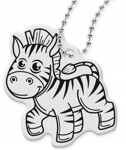 

Zawieszka Brelok Odblask Gadżet Przywieszka Zebra