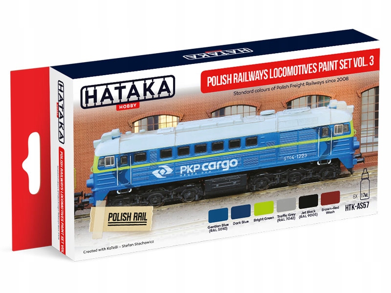 Zestaw farb Polskie lokomotywy Pkp v.3 AS57 Hataka