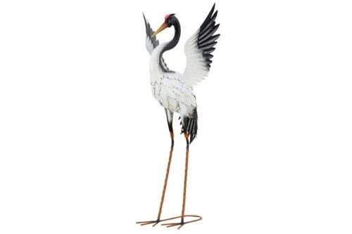 Stalowa Czapla Siwa figura ogrodowa