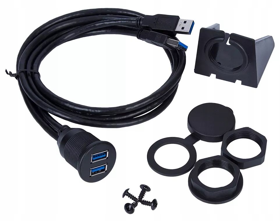 Przedłużacz 3 MB USB 3.0 3A gniazdo panel PODWÓJNY Kod producenta P3M2U30
