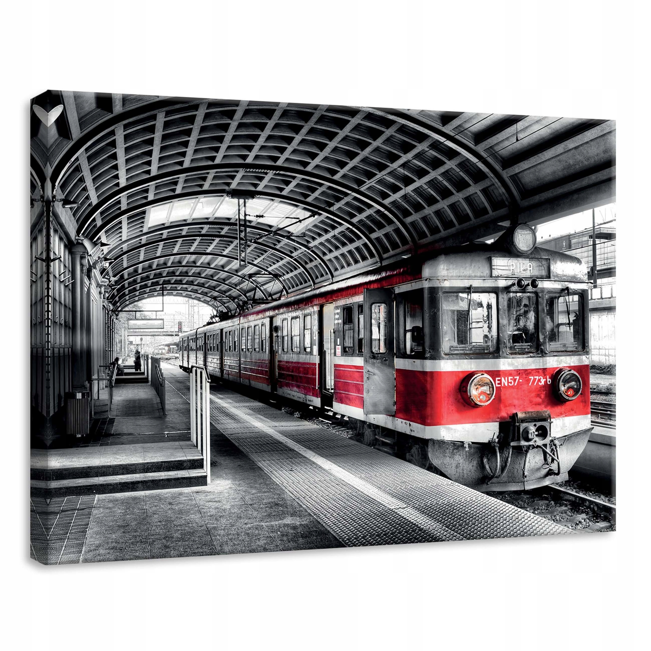 Obraz 70x50 Vlakové nádraží vlak nástupiště plošiny koleje město cestování