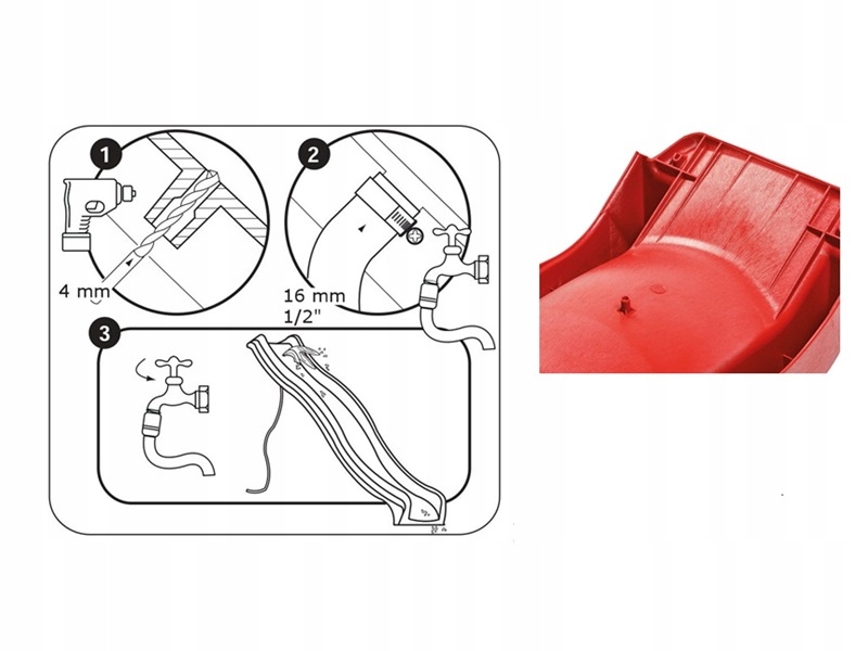 Ślizg Zjeżdżalnia Ślizgawka Wodna 3 m JF limonkowy Bohater brak