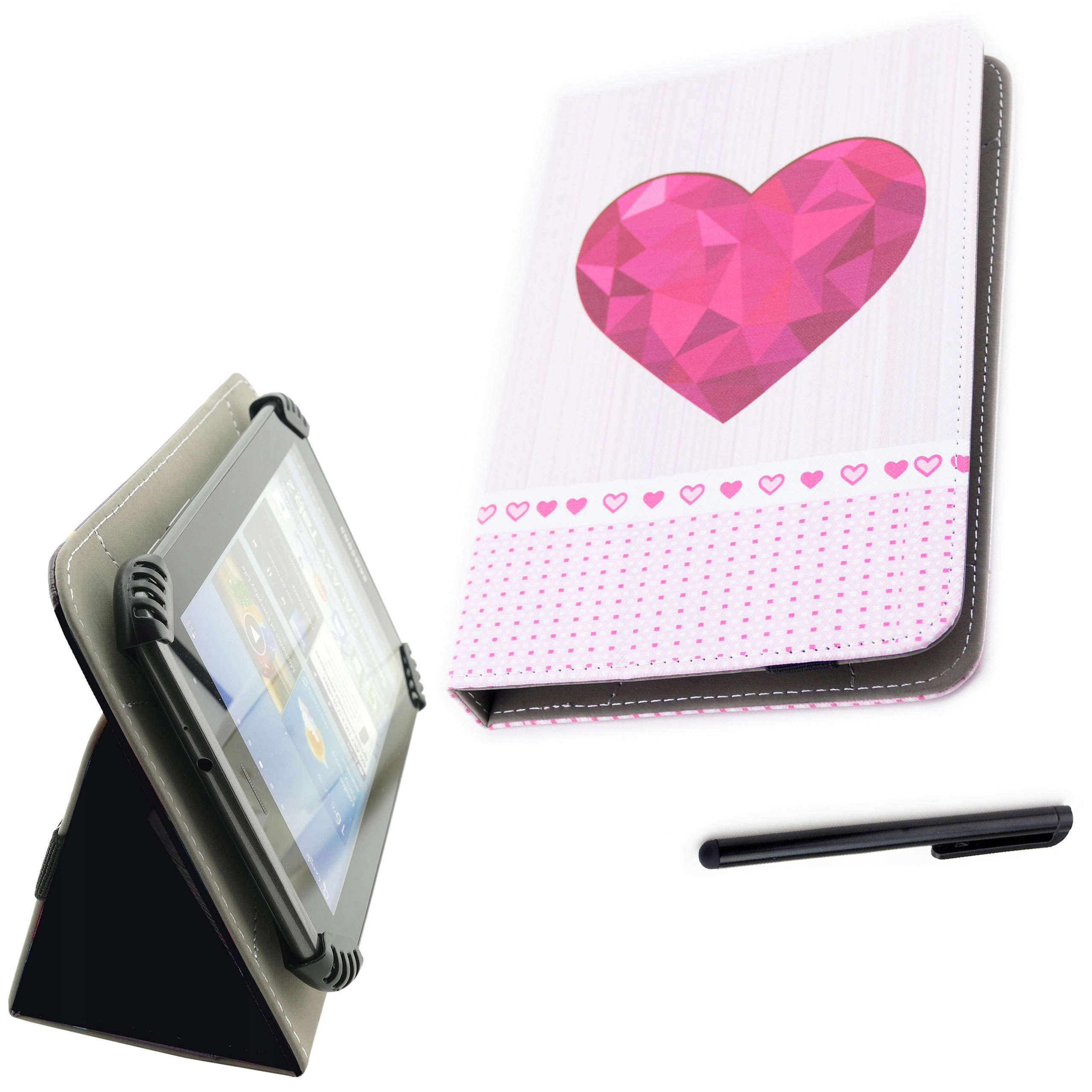 

Pokrowiec etui na tablet 9 10 cali Serce, Serca