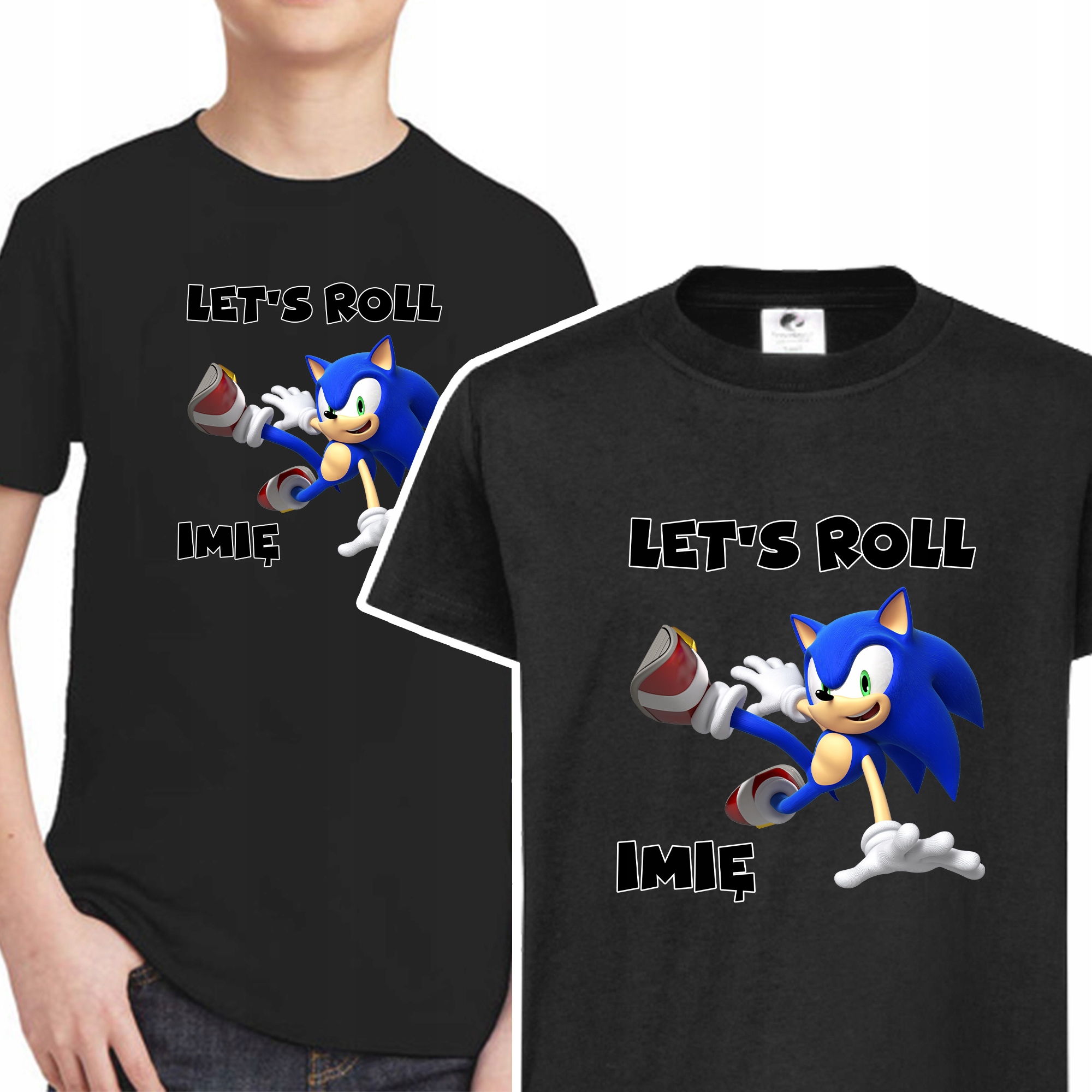 

Koszulka Dziecięca Własne Imię Wzory Sonic 110 cm