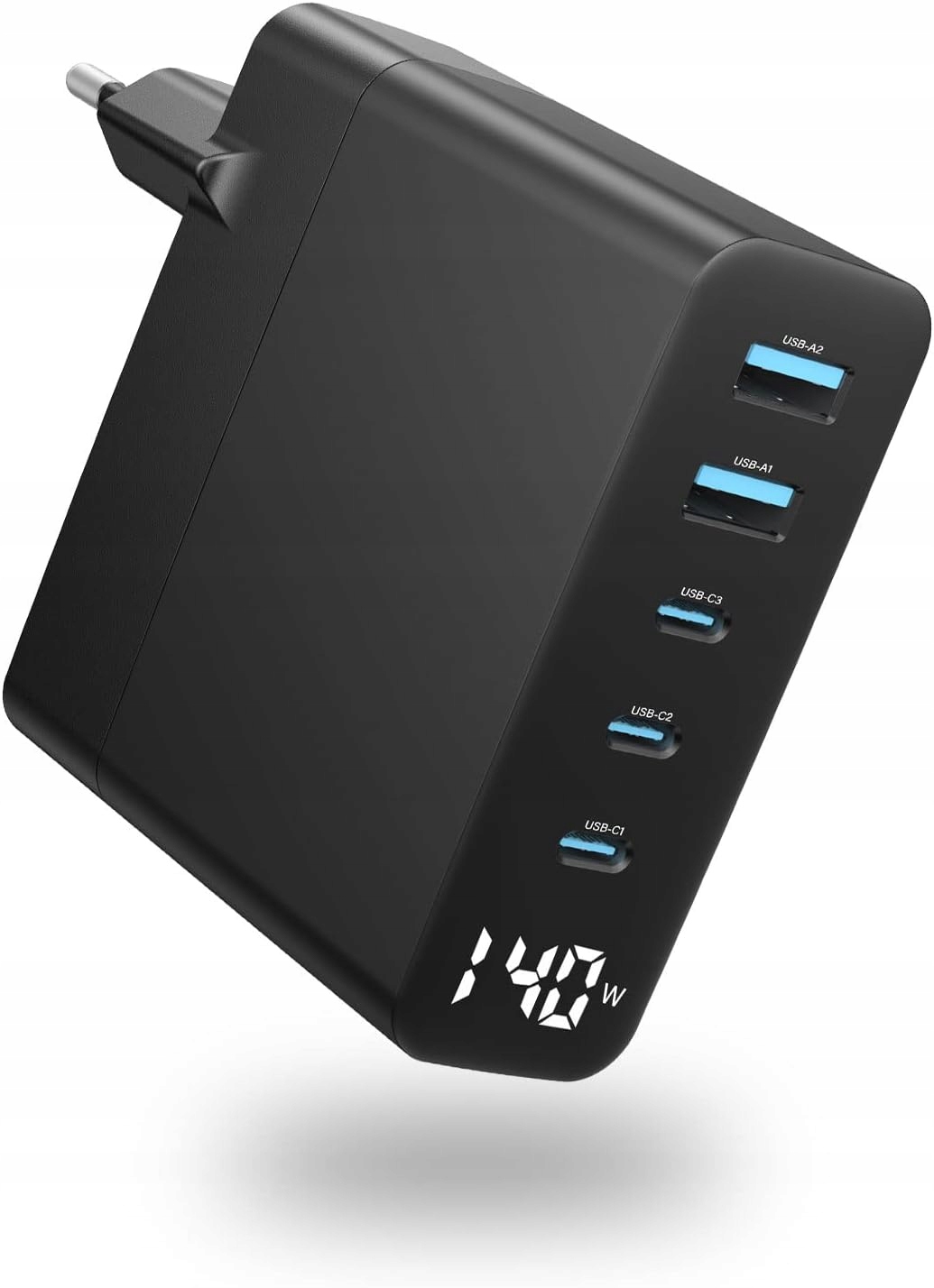 Ładowarka Szybkie Ładowanie Usb-c x3 Usb-a x2 GaN 140W 240V 5 portów