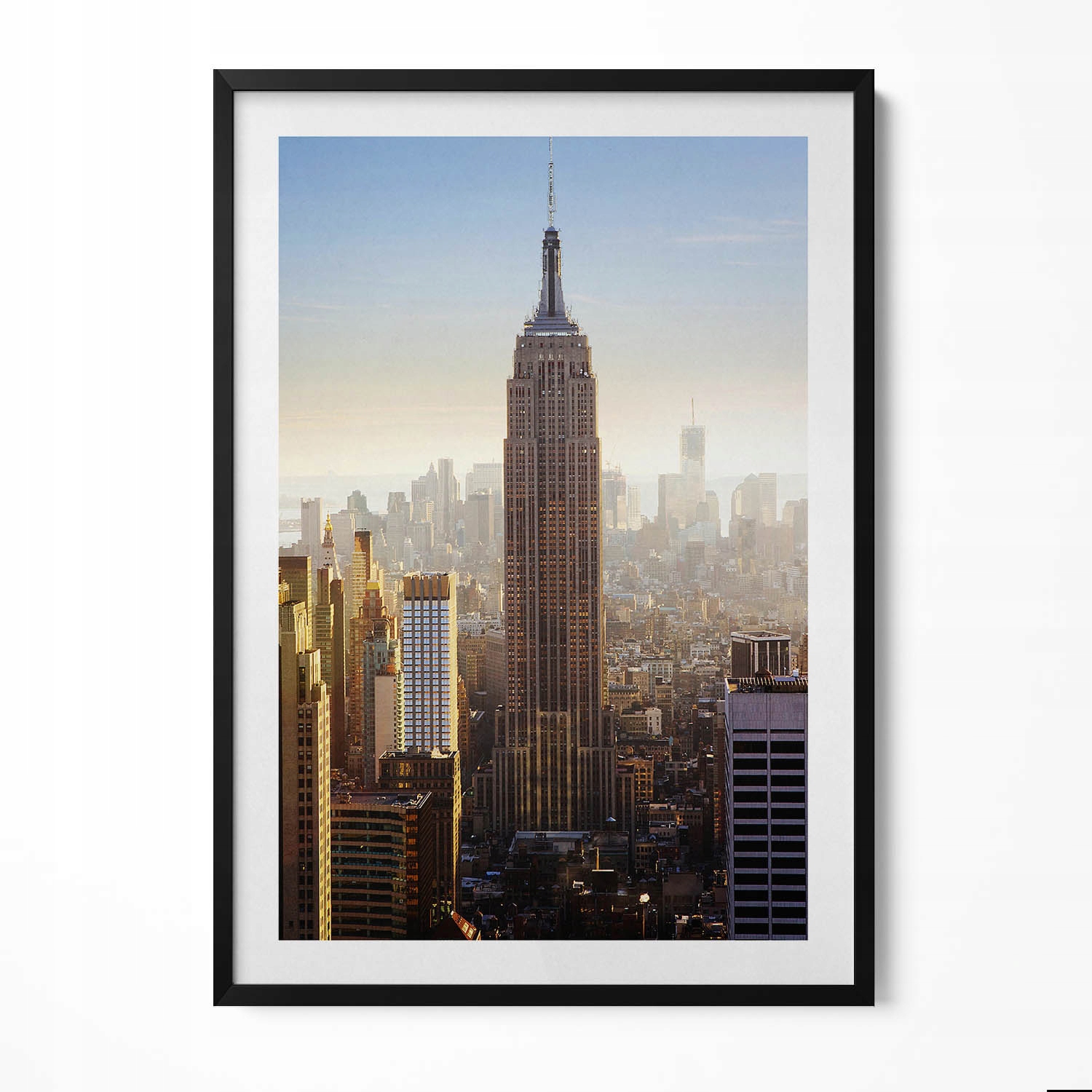 Dekorativní obraz s grafikou v krásném rámu Mrakodrapy z New Yorku Usa 70 x 100 cm