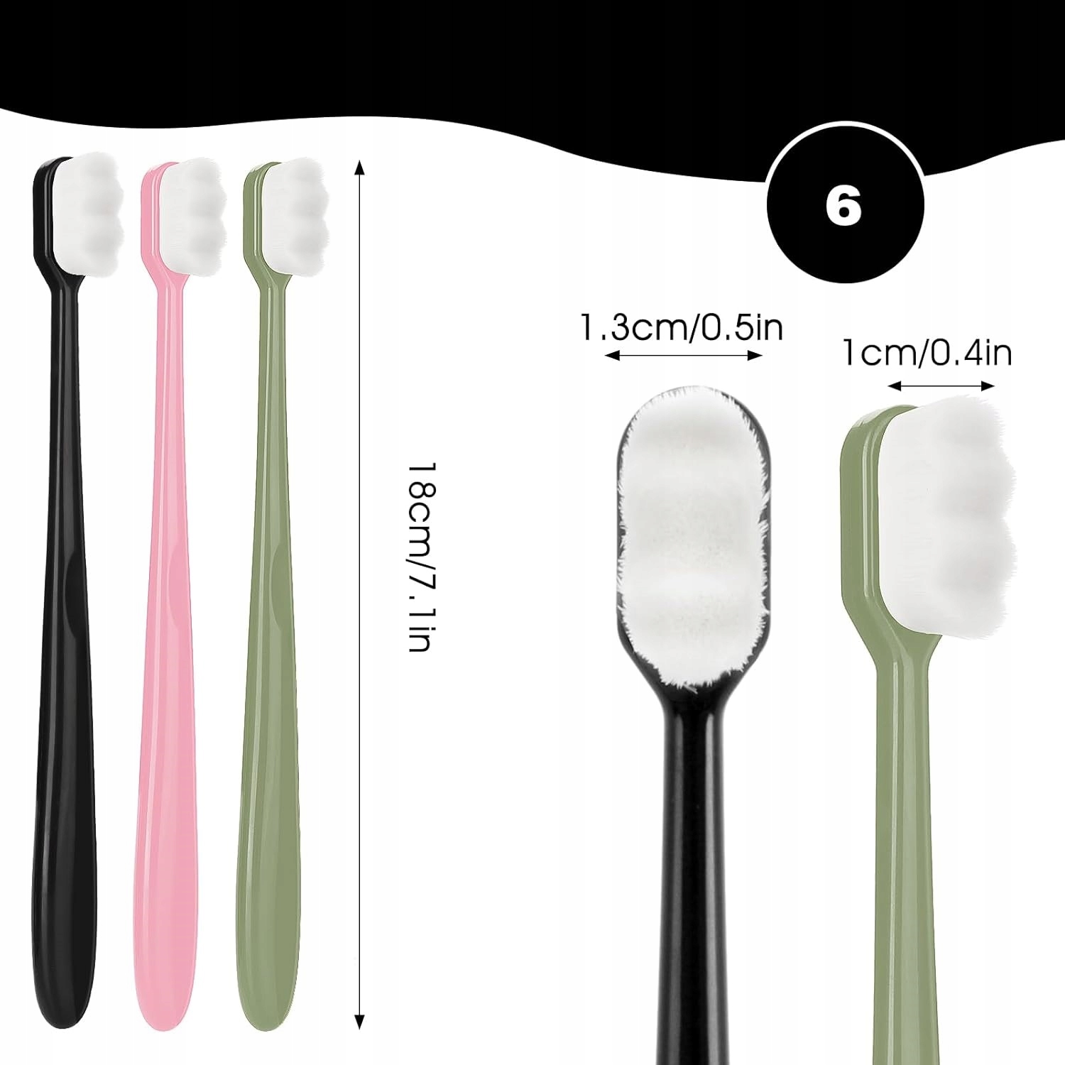 NANO SZCZOTECZKA DO ZĘBÓW WRAŻLIWYCH MIĘKKA 6SZT EAN (GTIN) 0682364190322