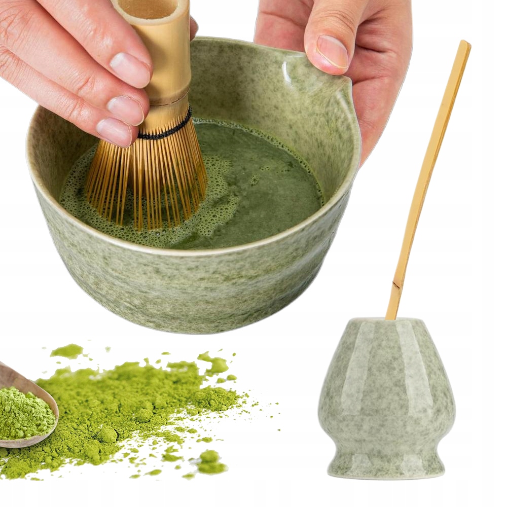 Levně Dárková Sada 4KS Na Čaj Matcha Sada Na Přípravu Matchy Lžička