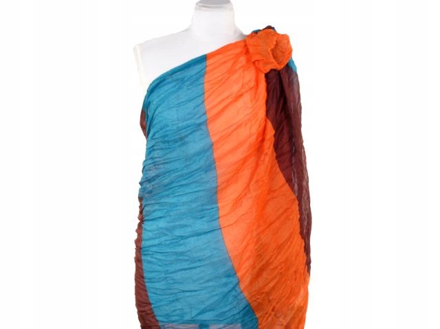 PRZEWIEWNE PAREO PLAŻOWE KOLOROWE PASY 257-50