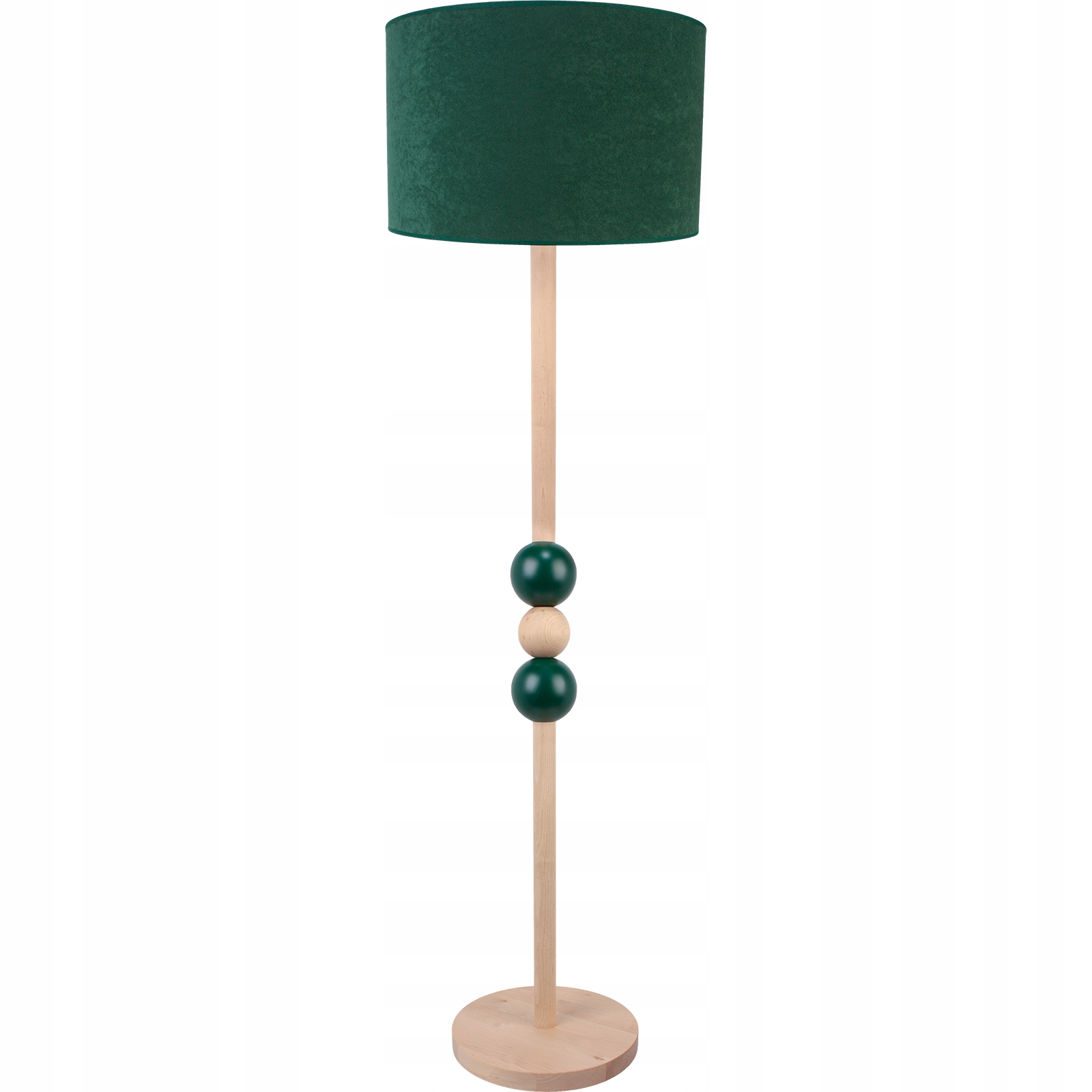 Drevená Podlahová Lampa Fľašová Zelená