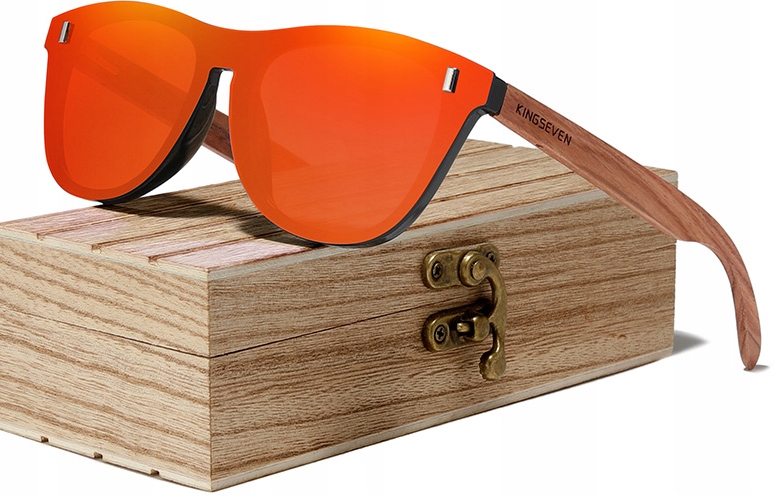

Okulary przeciwsłoneczne Kingseven UV400 Drewniane