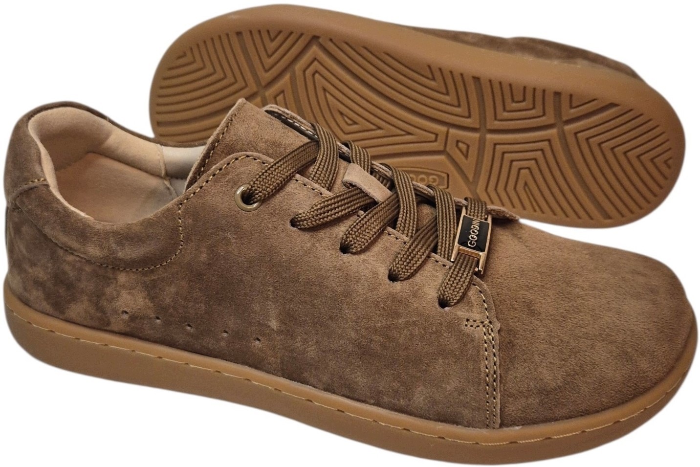Goodin GD-XW-1115 Polobotky Barefoot Hnědé semišové kůže vel 39