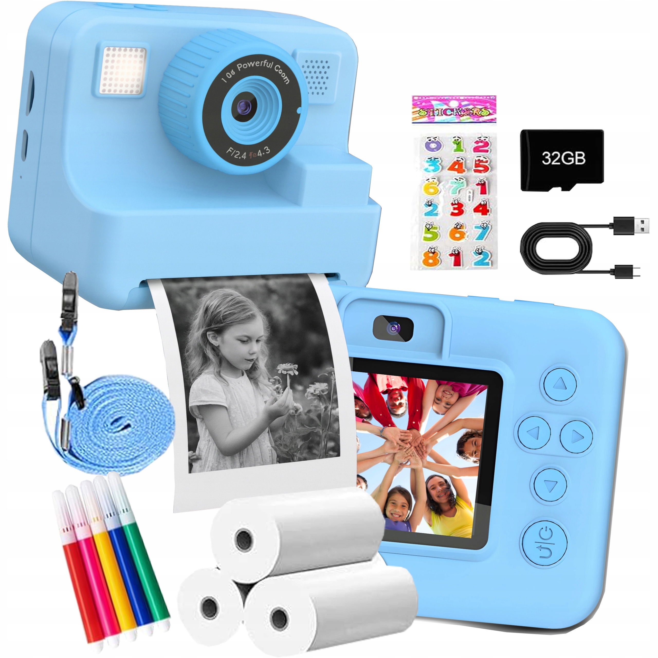 Fotoaparát pro děti digitální Okamžitý s tiskárnou Náplně