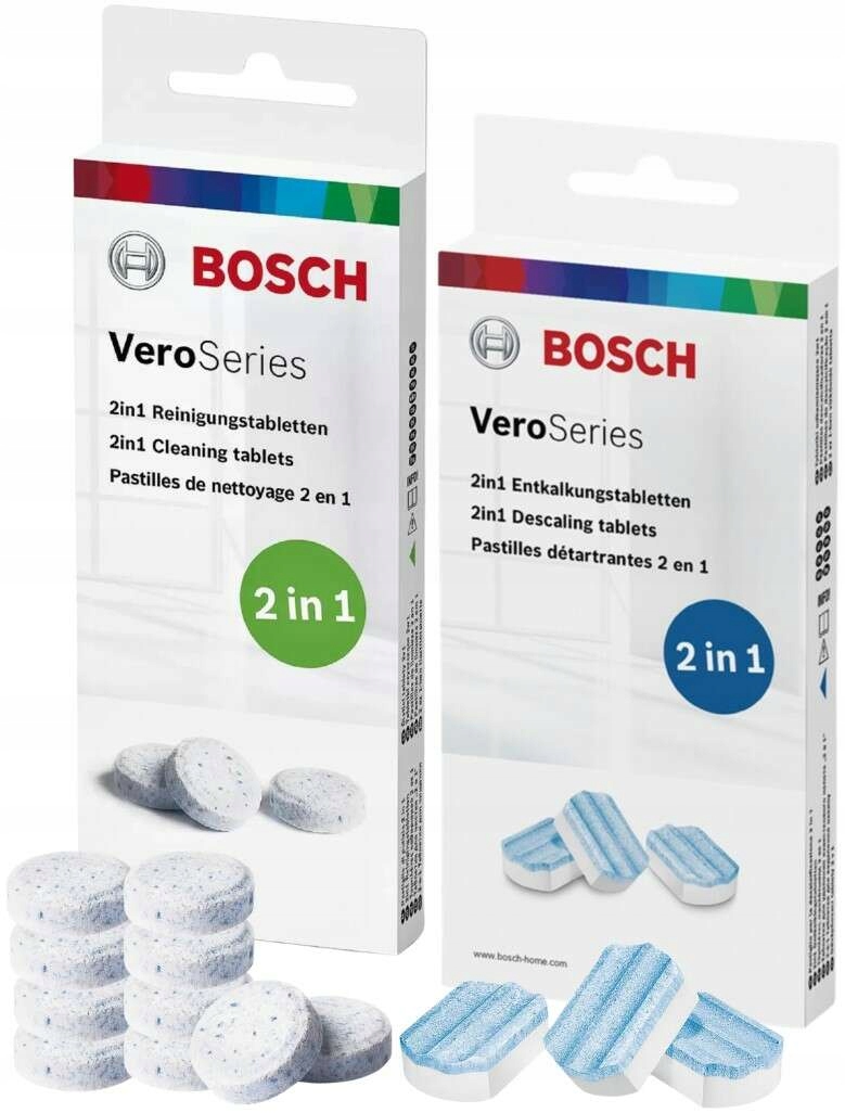 Zestaw Bosch Tabletki odkamieniające TCZ8002A+Tabletki czyszczące TCZ8001A
