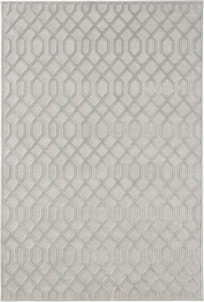 Šedý koberec 3D z viskózy 120 x 170 cm