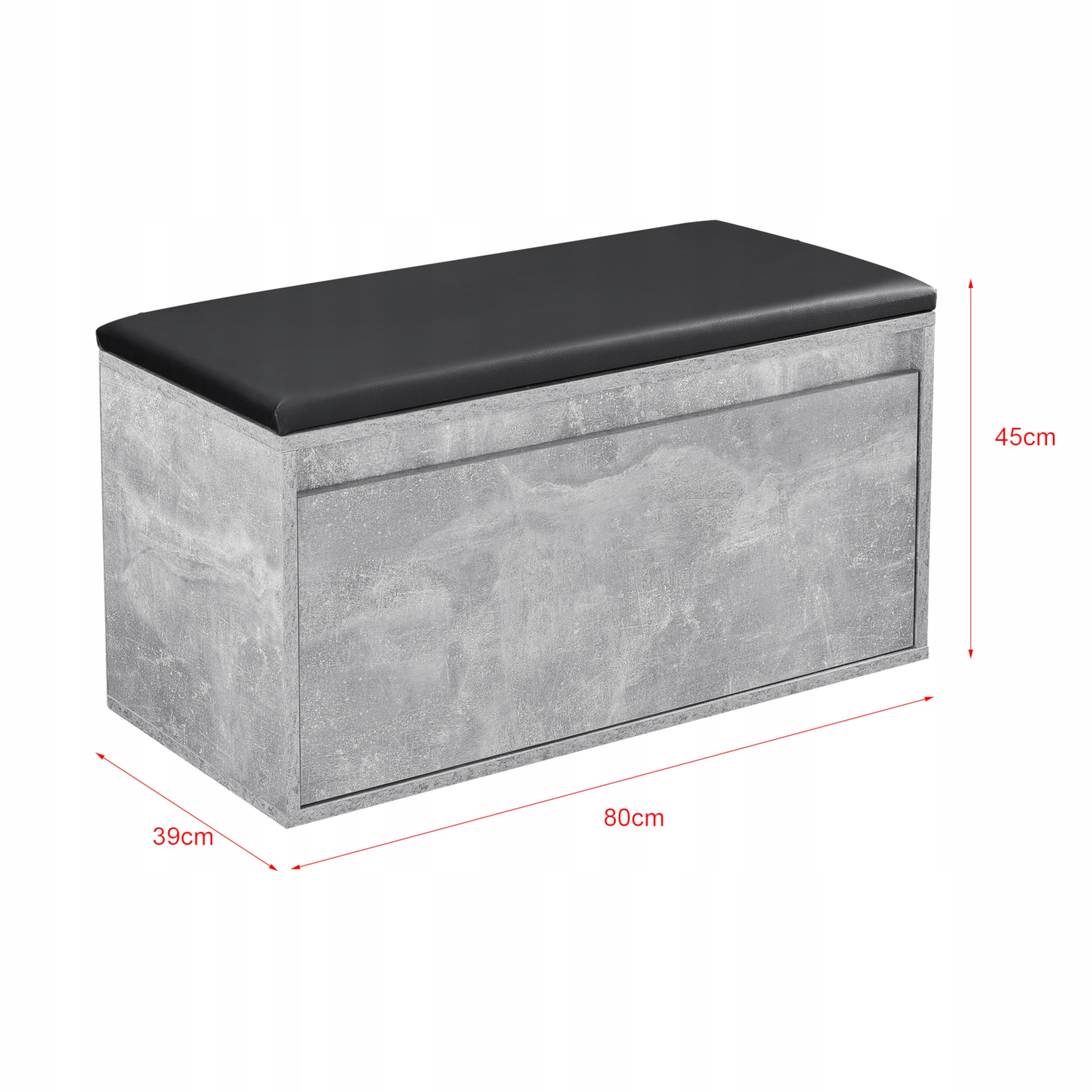 Lavička Degerfors 80x39x45 cm beton/černá