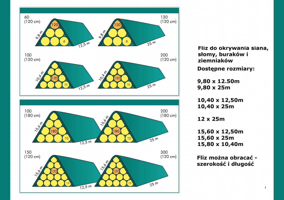 Fliz do słomy 15,8x10,4 okrywowy do siana i buraków Marka bez marki