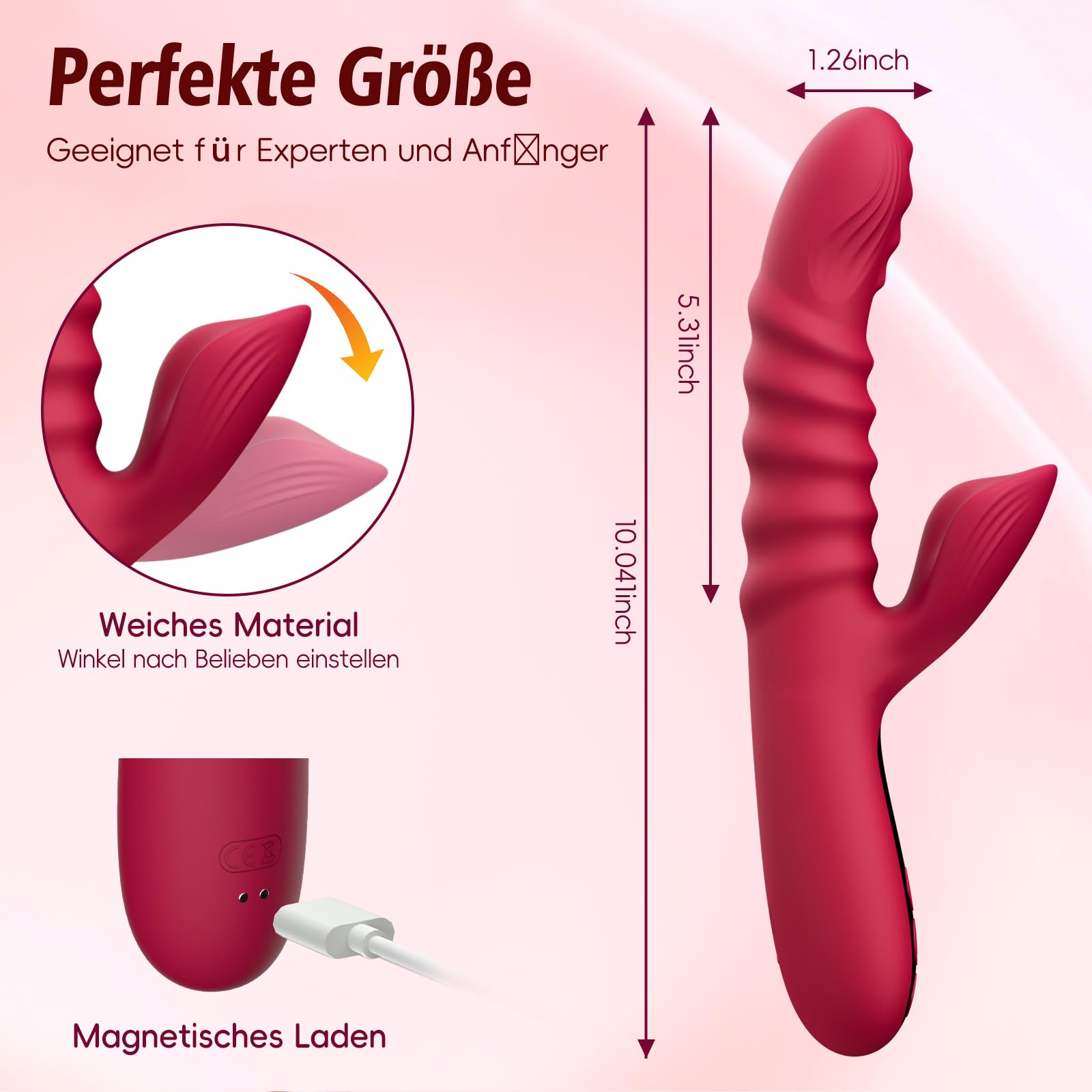 VIBRATOR Wibrator Dla Kobiet 4w1 G-Punkt Klitoris Stymulator 10 Trybów — miniatura 6