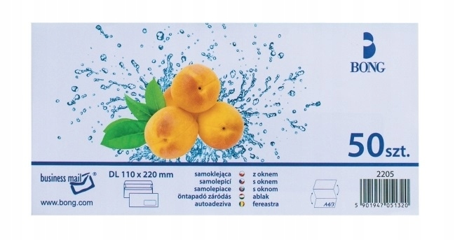 

Koperty DL z okienkiem 110x220 50szt.