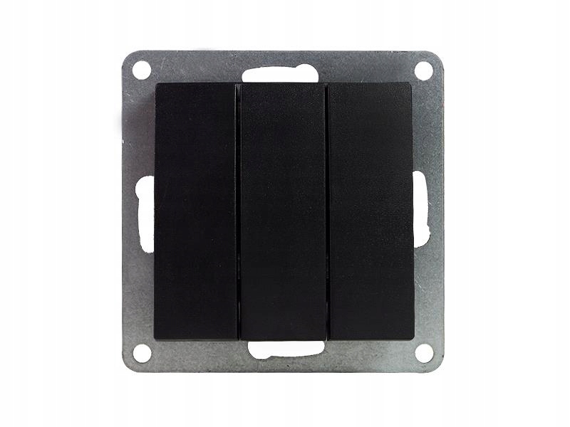 

Wyłącznik Łącznik potrójny czarny 'Modern'