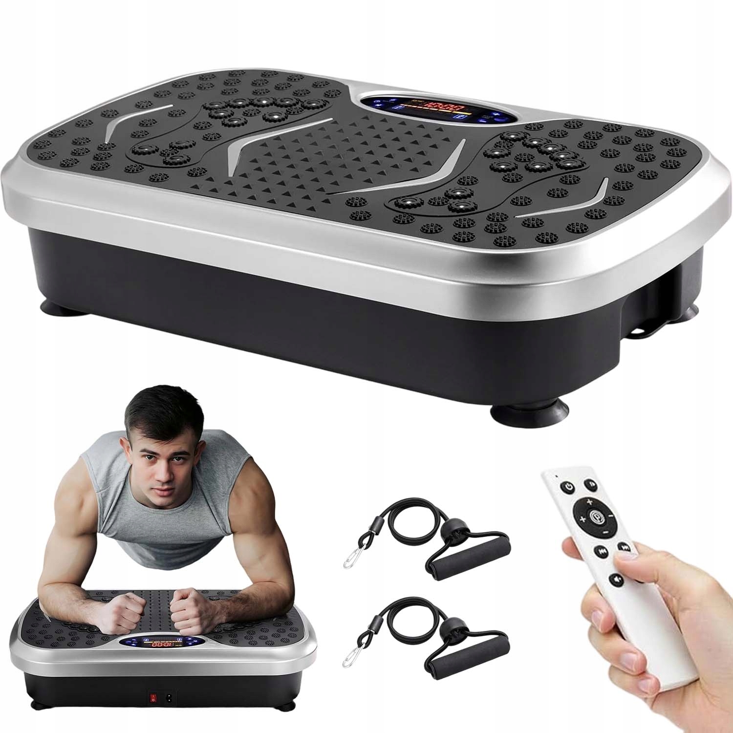 Elektrická Vibrační Plošina 200 W 99 Úrovní 5 Vibračních Režimů LCD