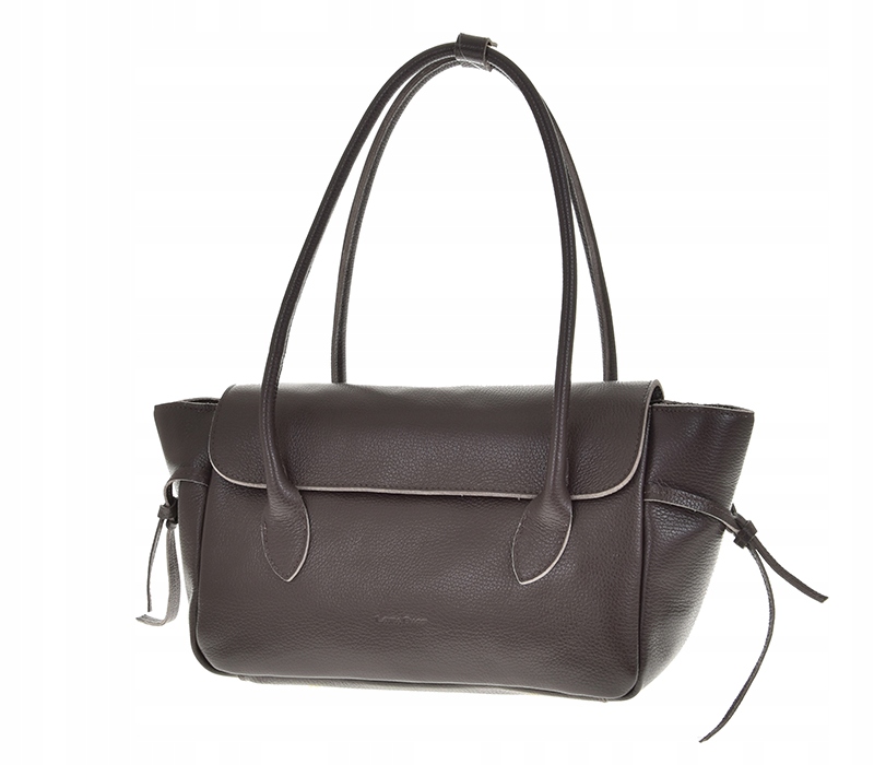 Dámská kožená kabelka Laura Biaggi hnědá shopper přes rameno elegantní