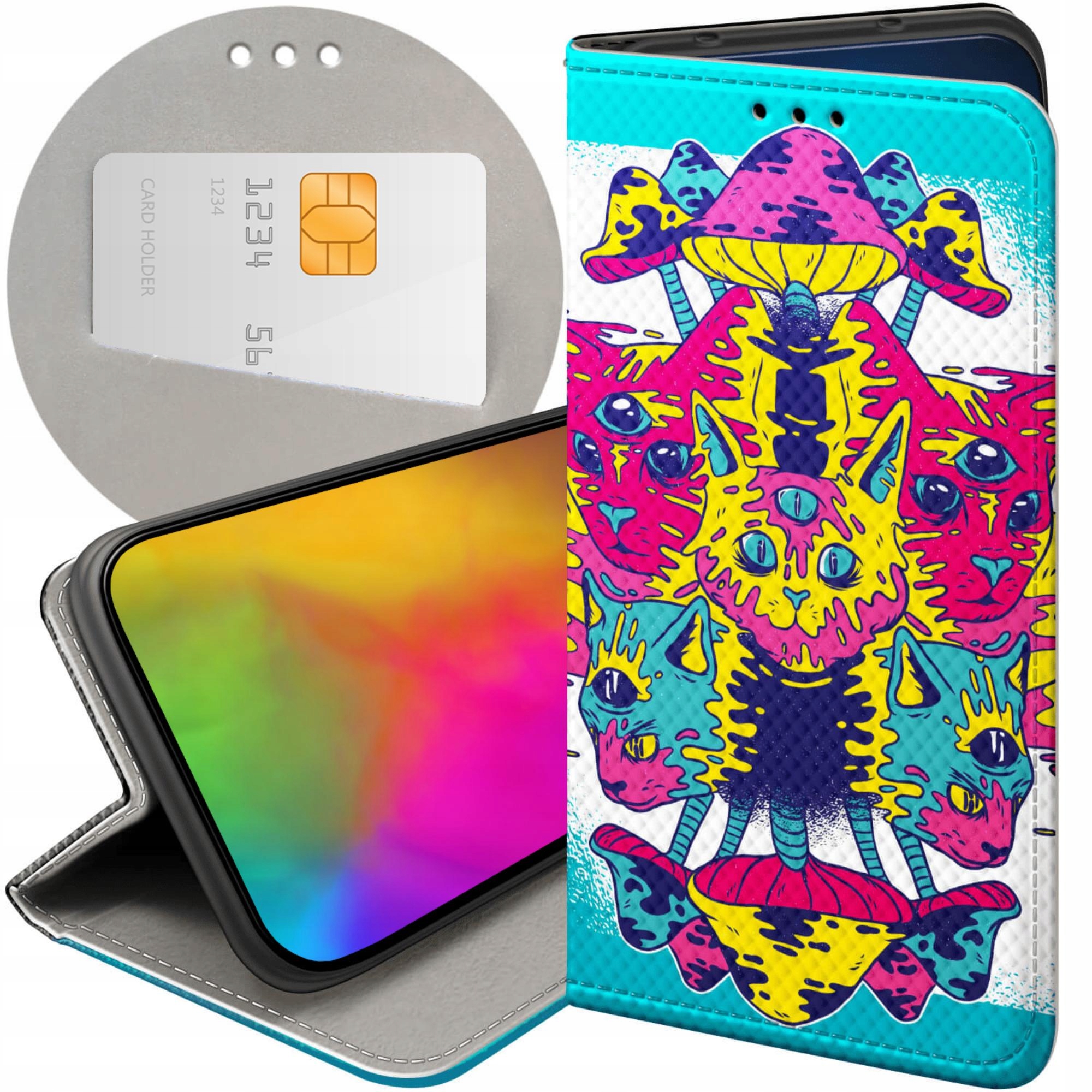 Etui Z Klapką Do Oppo RENO12 5G Psycho Lsd Psychodelic Grzybki Case