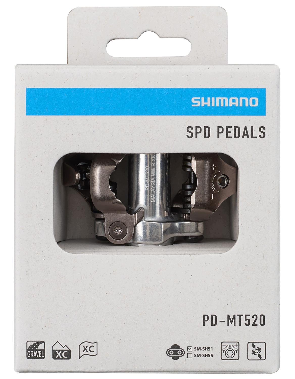 Pedały Spd Shimano PD-MT520 srebrne
