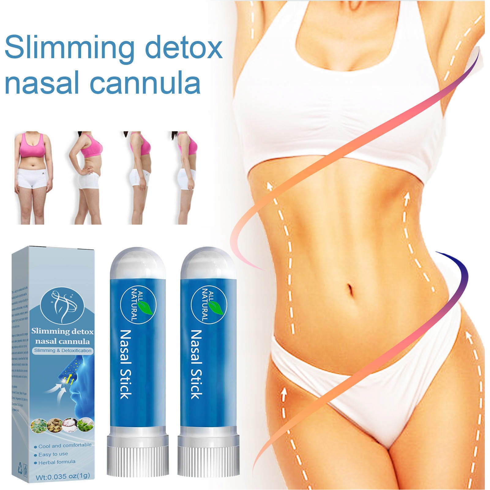 2SZT SLIM BODY SZTYFT DO NOSA 1G INHALATOR NOSOWY BIAŁY Kod producenta FPPOM8958