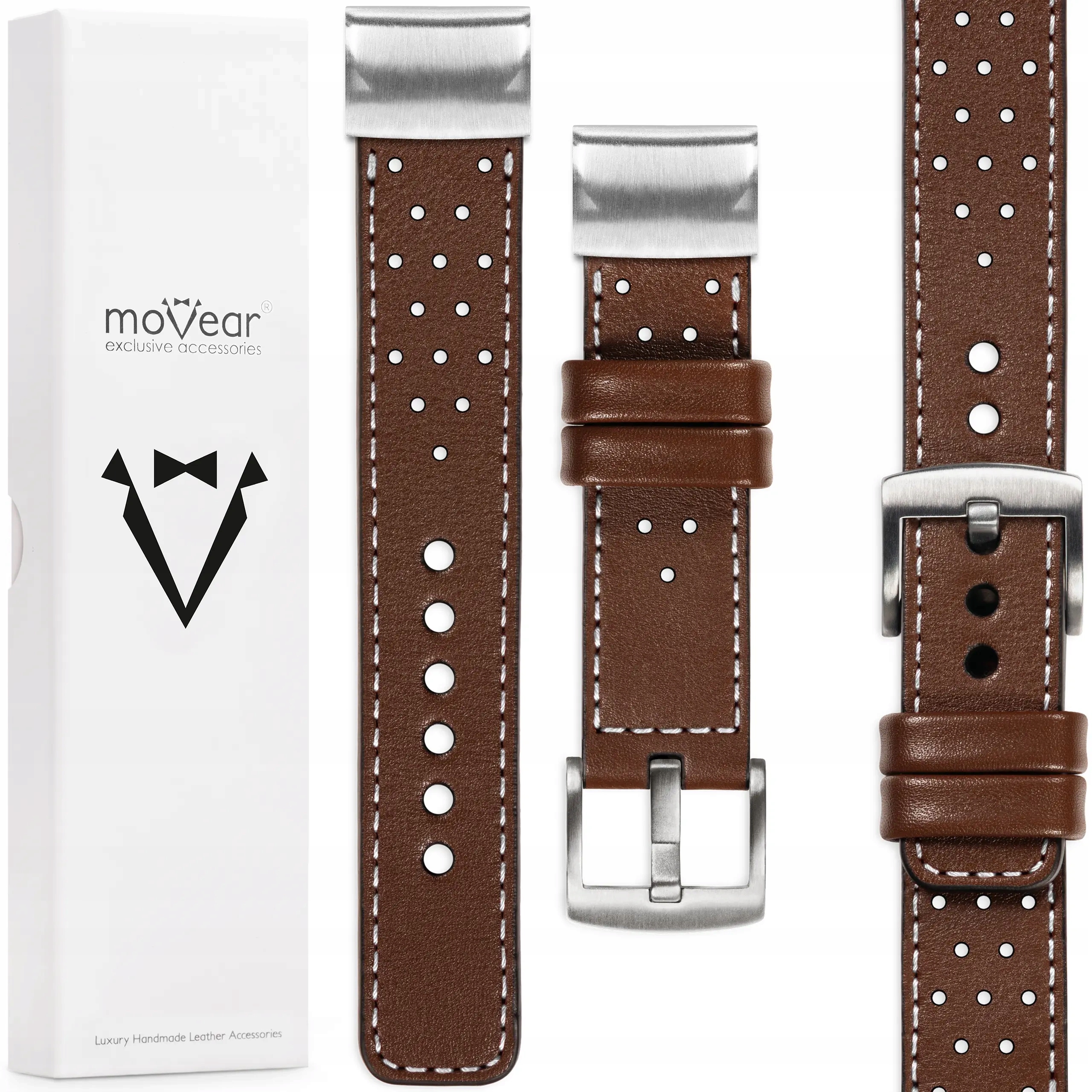 Kožený řemínek pro Garmin Fenix 8 7 6 5 premium QuickFit 22 mm, italská kůže