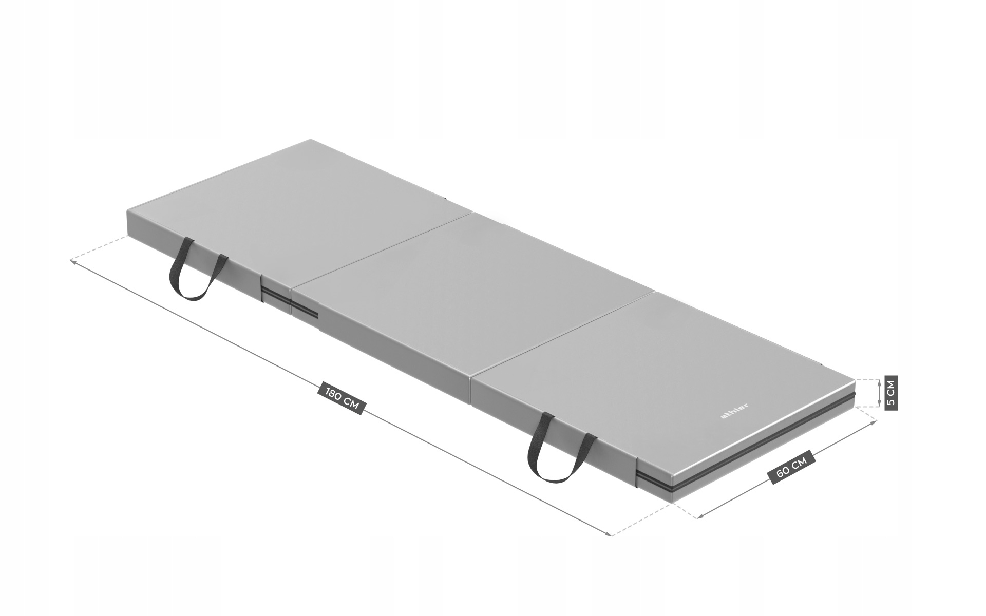 Materac Gimnastyczny SKŁADANY do Ćwiczeń Fitnessu Athler Mink 5.0 Grubość 5 cm