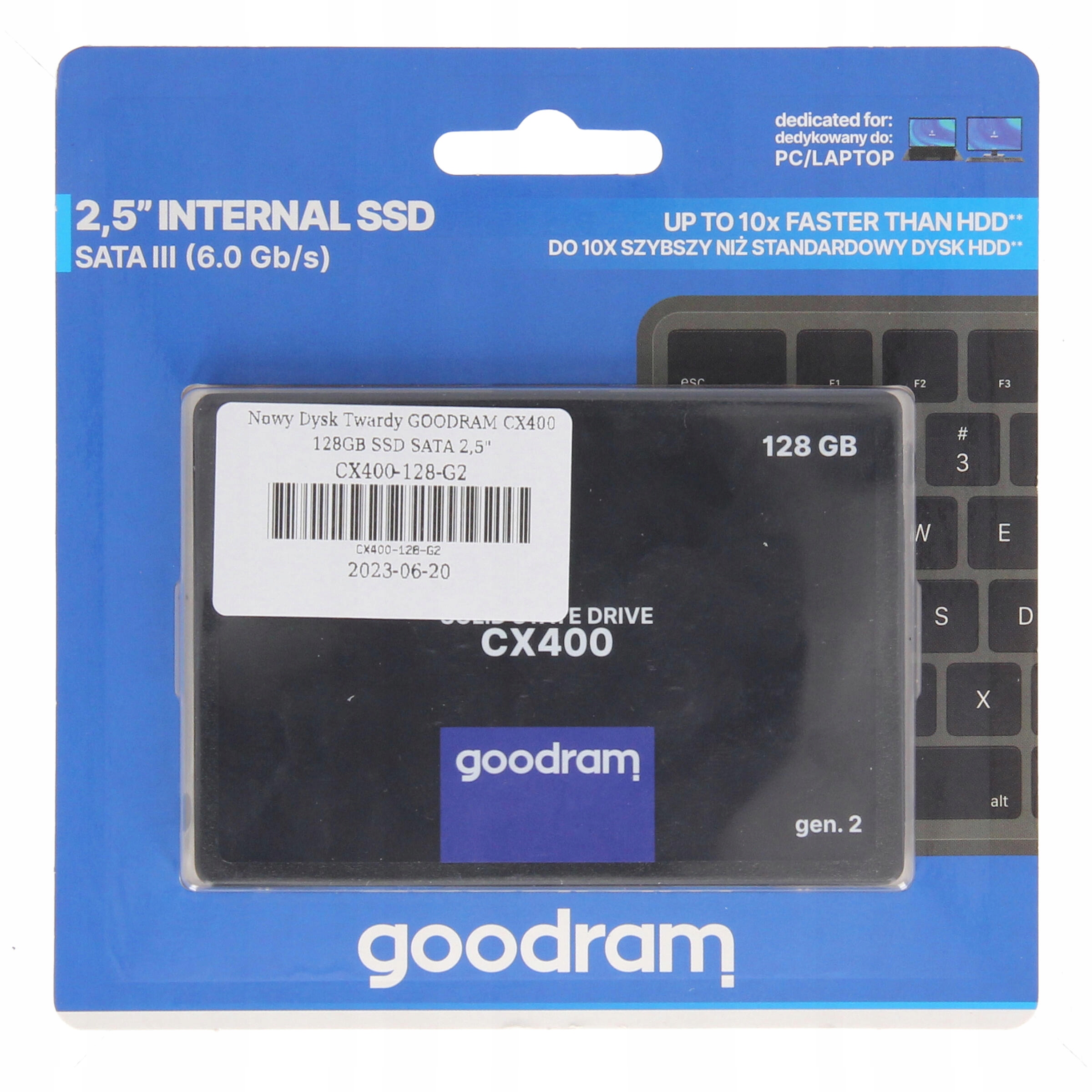 DYSK SSD GOODRAM CX400 128 GB SATA III 2,5" laptop komputer PC Seria CX400
