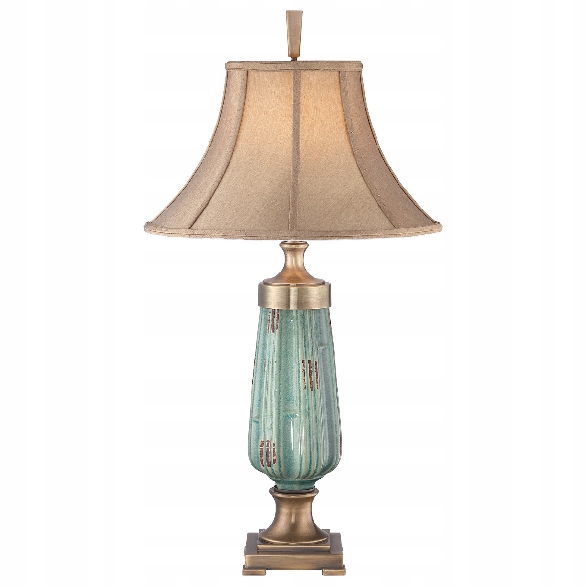 Keramická vintage stolová lampa Monteverde zelená 60 W Quoizel