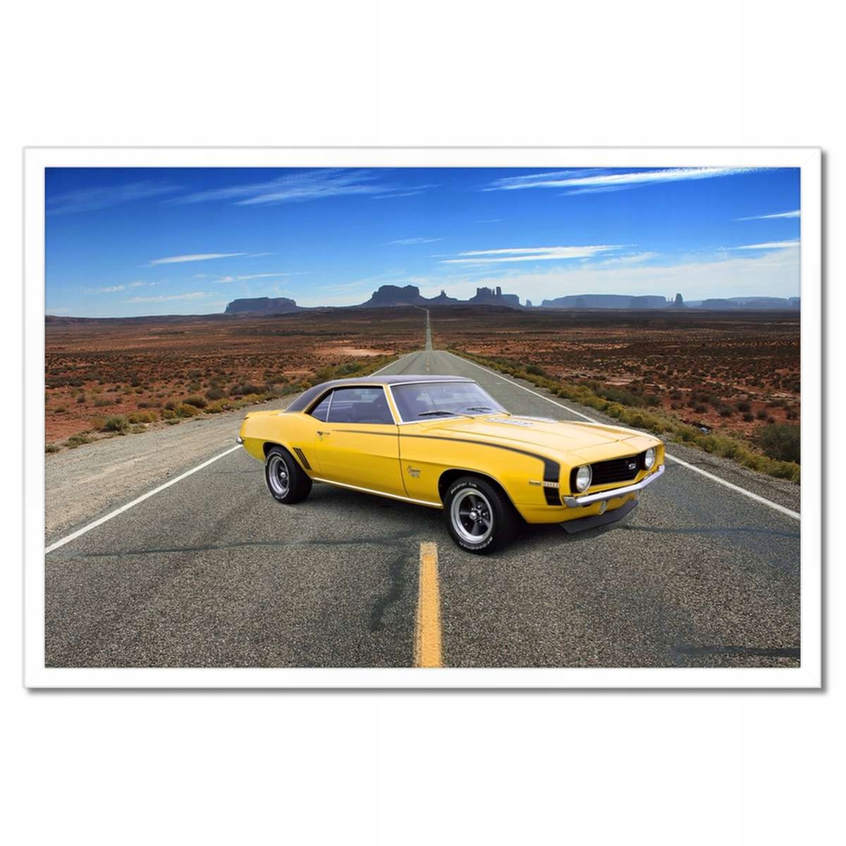 Plakáty v rámu 60x40 Žlutý Chevrolet Ss Auto